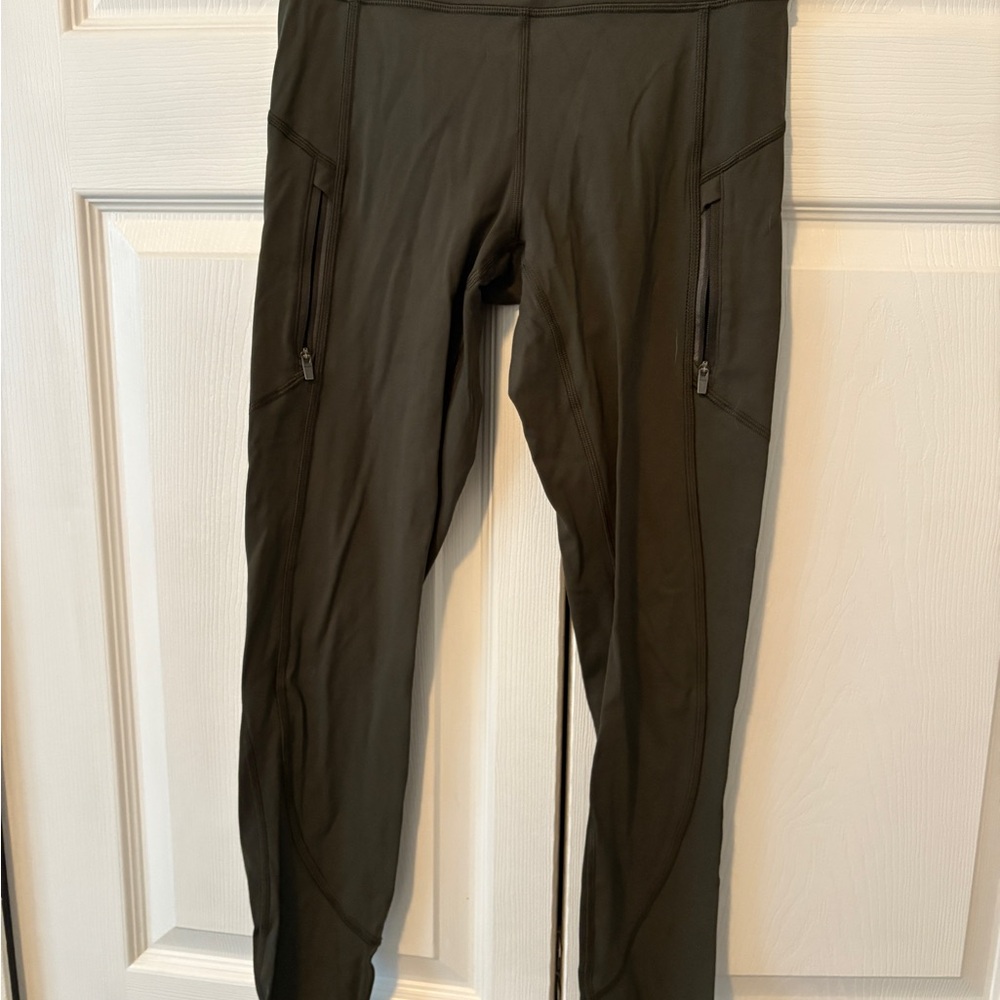 Athleta Dark Green High Rise Leggings